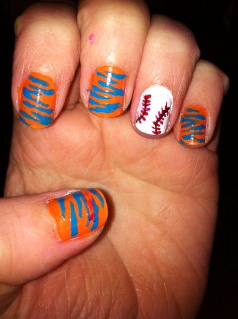 Visual Idea — Softball Nails