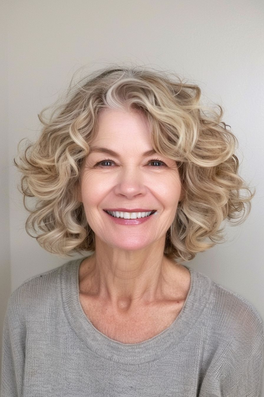 Light Ash Blonde Bob With Golden Highlights Light Ash Blonde Bob With Golden Highlights — Highlights Over 60