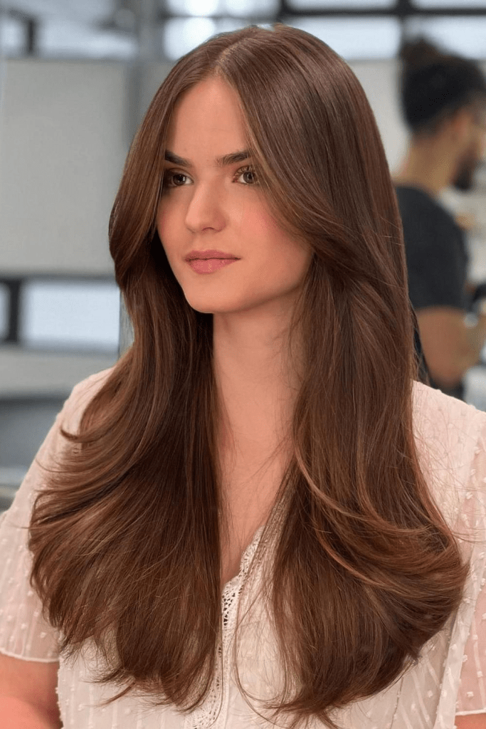 Long Voluminous Layers, No Bangs Long Voluminous Layers, No Bangs — Butterfly Haircut