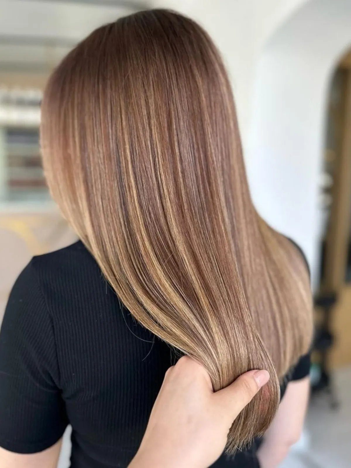 Sleek Light Brown With Subtle Highlights Sleek Light Brown With Subtle Highlights — Light Brown Hair