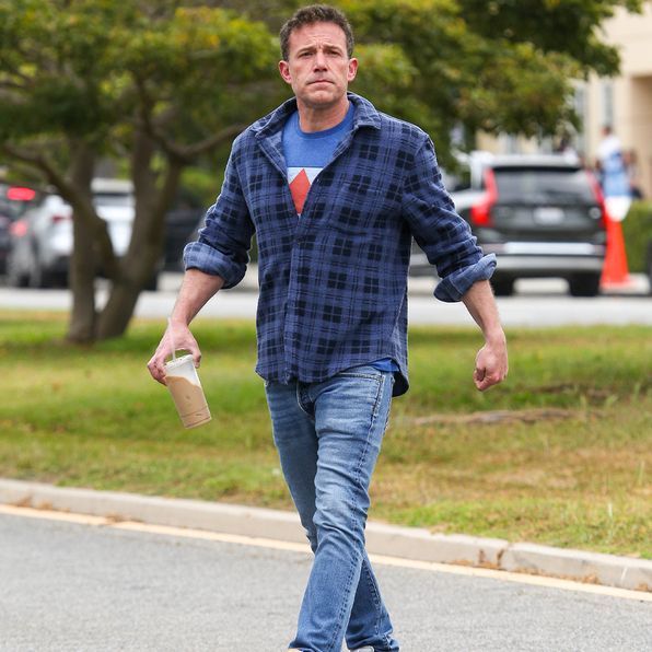 Blue Plaid Shirt Over Blue T-Shirt with Relaxed Jeans Blue Plaid Shirt Over Blue T-Shirt with Relaxed Jeans — Outfits for Men Over 50