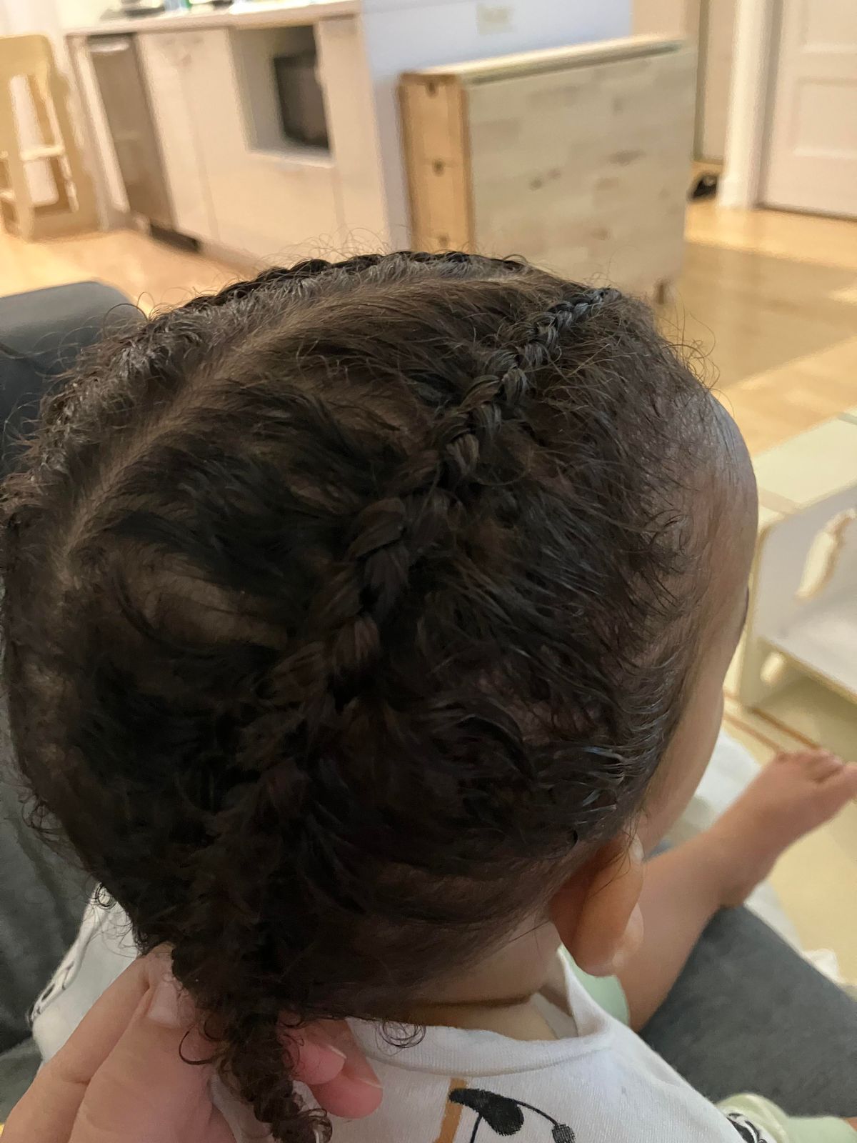 Two Neat Braids on Curly Hair Two Neat Braids on Curly Hair — Toddler Girl Hairstyles
