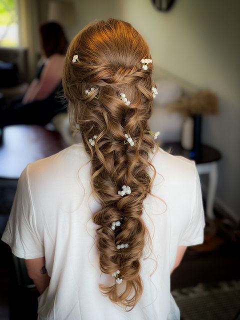 Medium Brown With Subtle Highlights Visual Idea — Boho Braided Wedding Hair