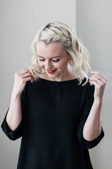 Blonde Headband Braid Blonde Headband Braid — Braids for Medium Hair