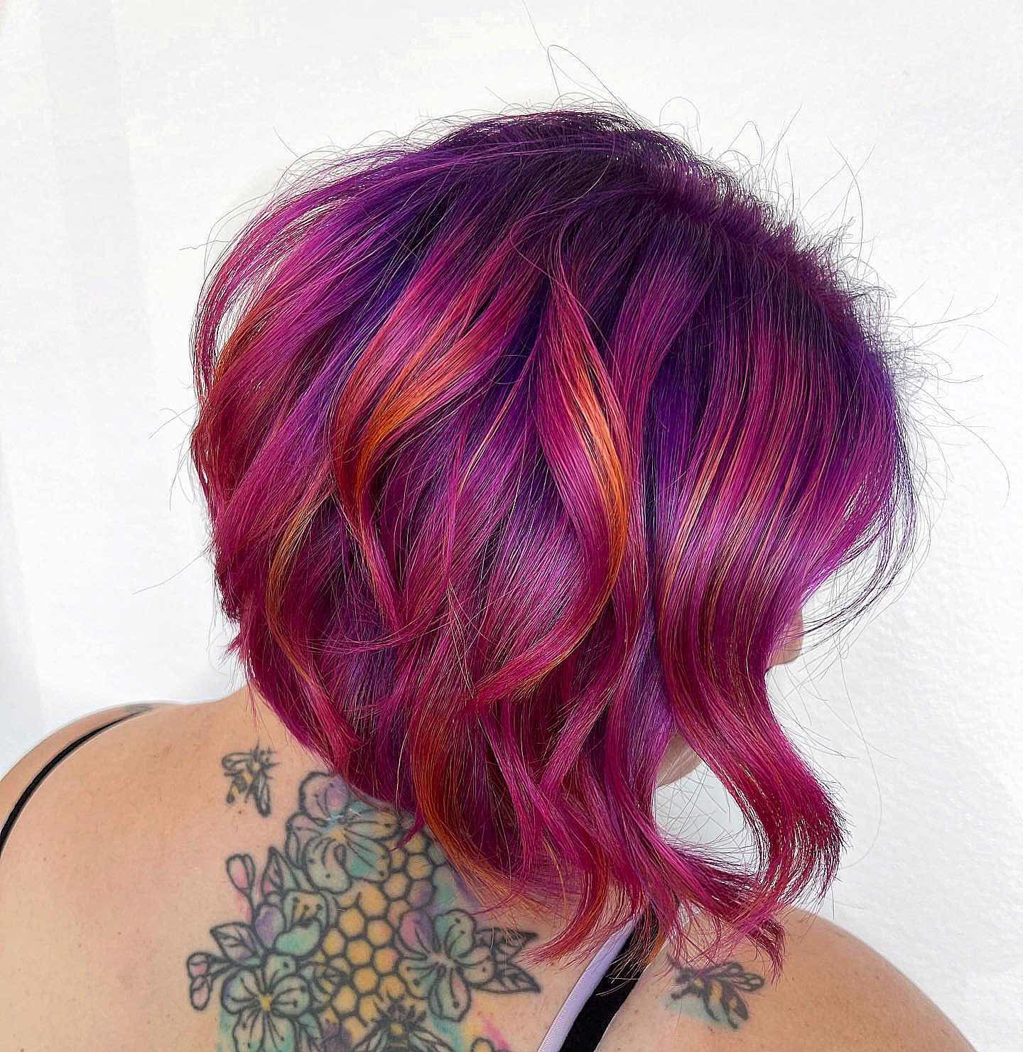 Purple With Pink And Orange Highlights Visual Idea Purple With Pink And Orange Highlights Visual Idea — Mermaid Hair