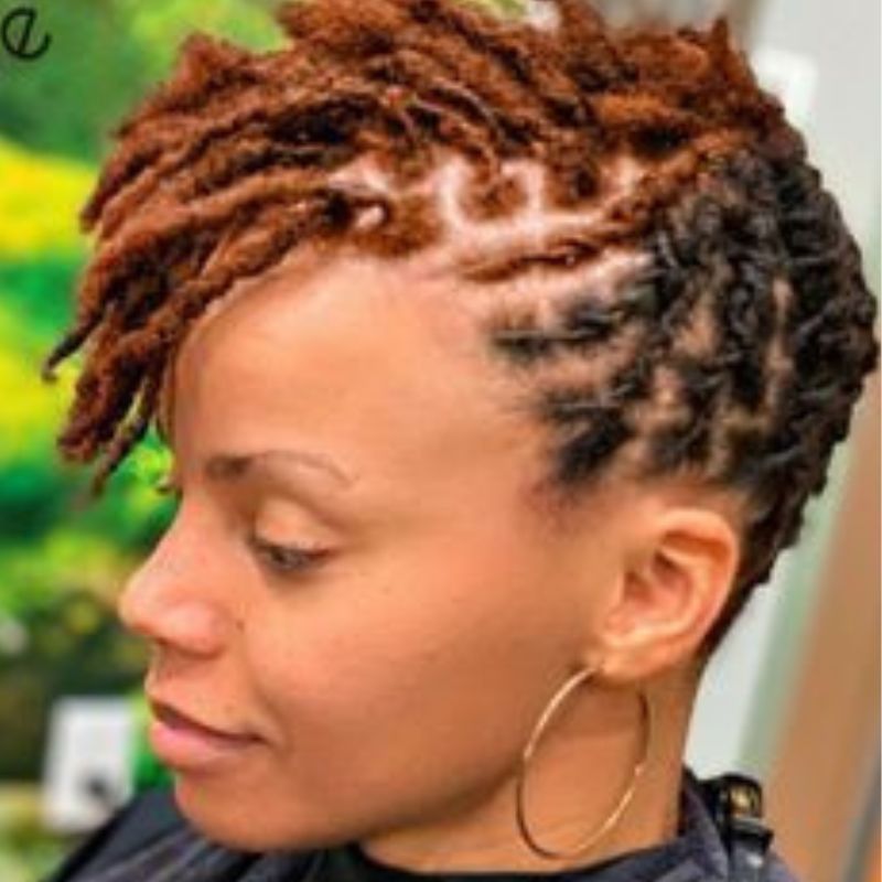Ear-Length Wavy Locs with Undercut Ear-Length Wavy Locs with Undercut — Loc Braids