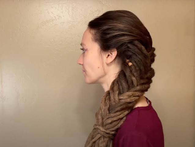 Thick Braided Dark Brown Locs Thick Braided Dark Brown Locs — Loc Styles for Work