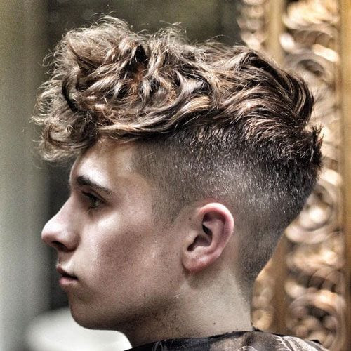 Grey/Black Mullet With Textured Top — Fluffy Hair Men