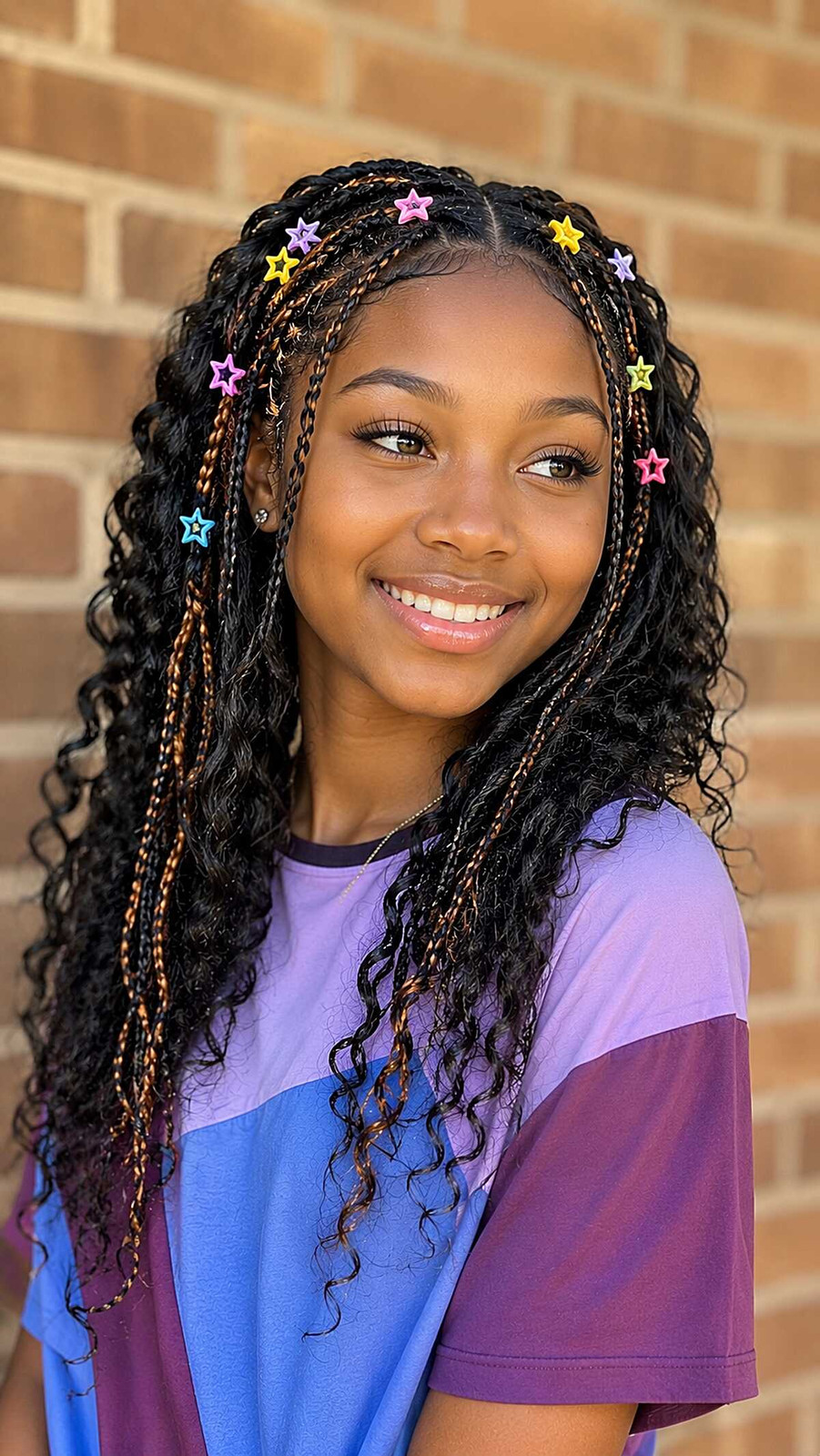 Braids, Curls, and Star Clips Braids, Curls, and Star Clips — Middle School Hairstyles