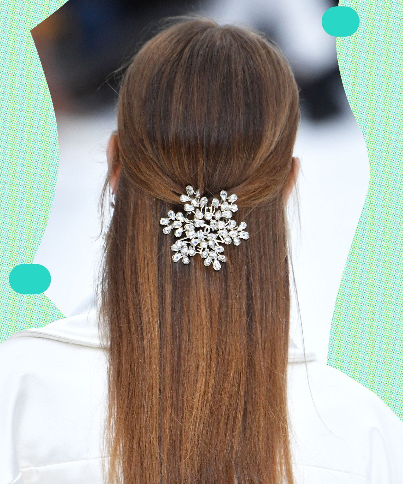 Crystal Clip Half Up Crystal Clip Half Up — Half Up Half Down Straight Hair