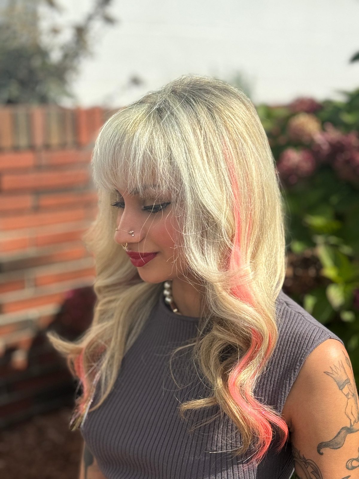 Blonde Hair With Pastel Pink Highlights — Pastel Hair