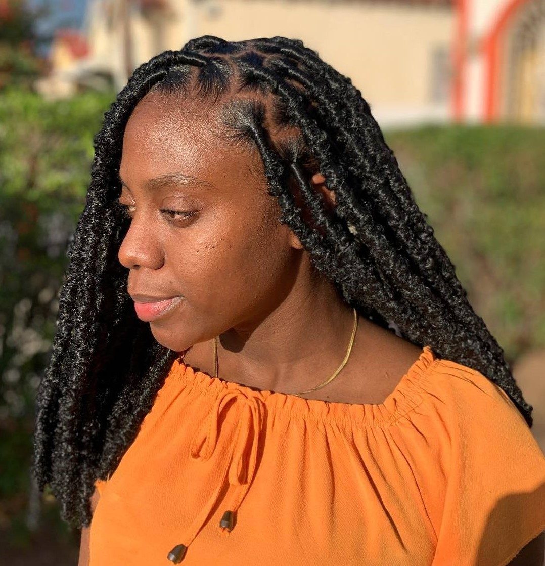 Collarbone Black Butterfly Locs