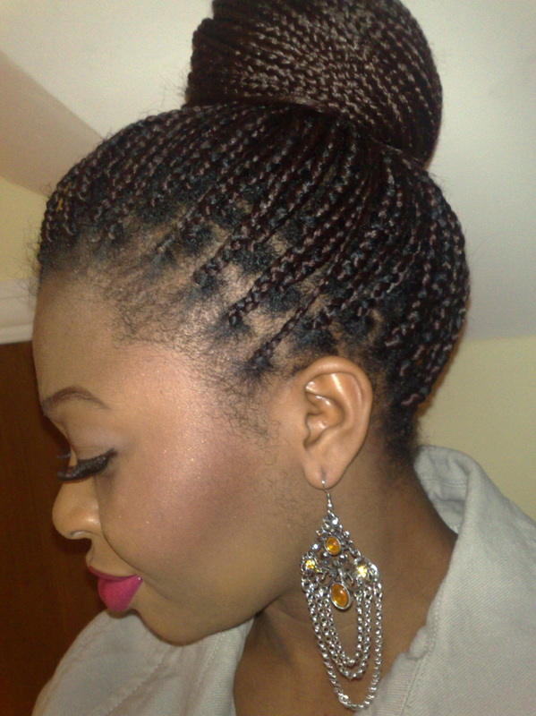 Braids with Curly Ends and Scalp Details — Brown Braids