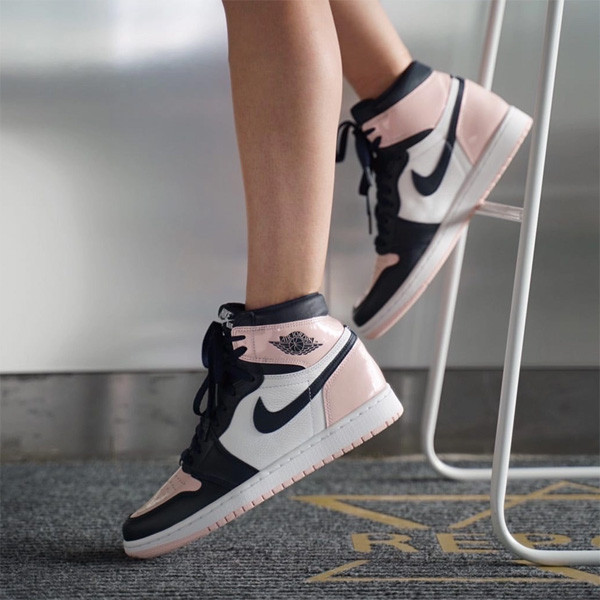 Color-Blocked Patent Leather High-Tops — Jordan 1 Outfits