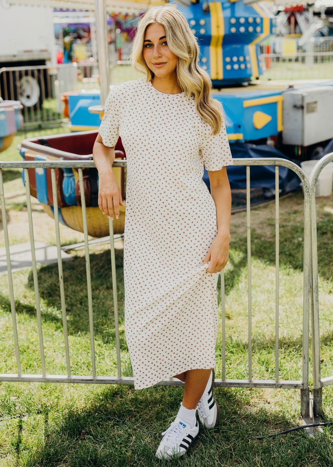 Floral Print Midi Dress for Casual Summer Days — Modest Dresses