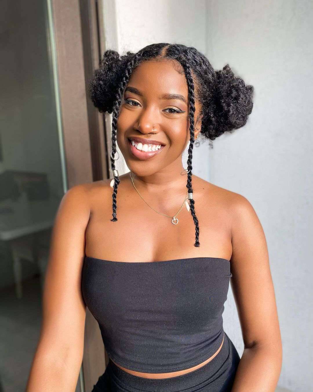 Thick Curly Space Buns Thick Curly Space Buns — 90s Hairstyles