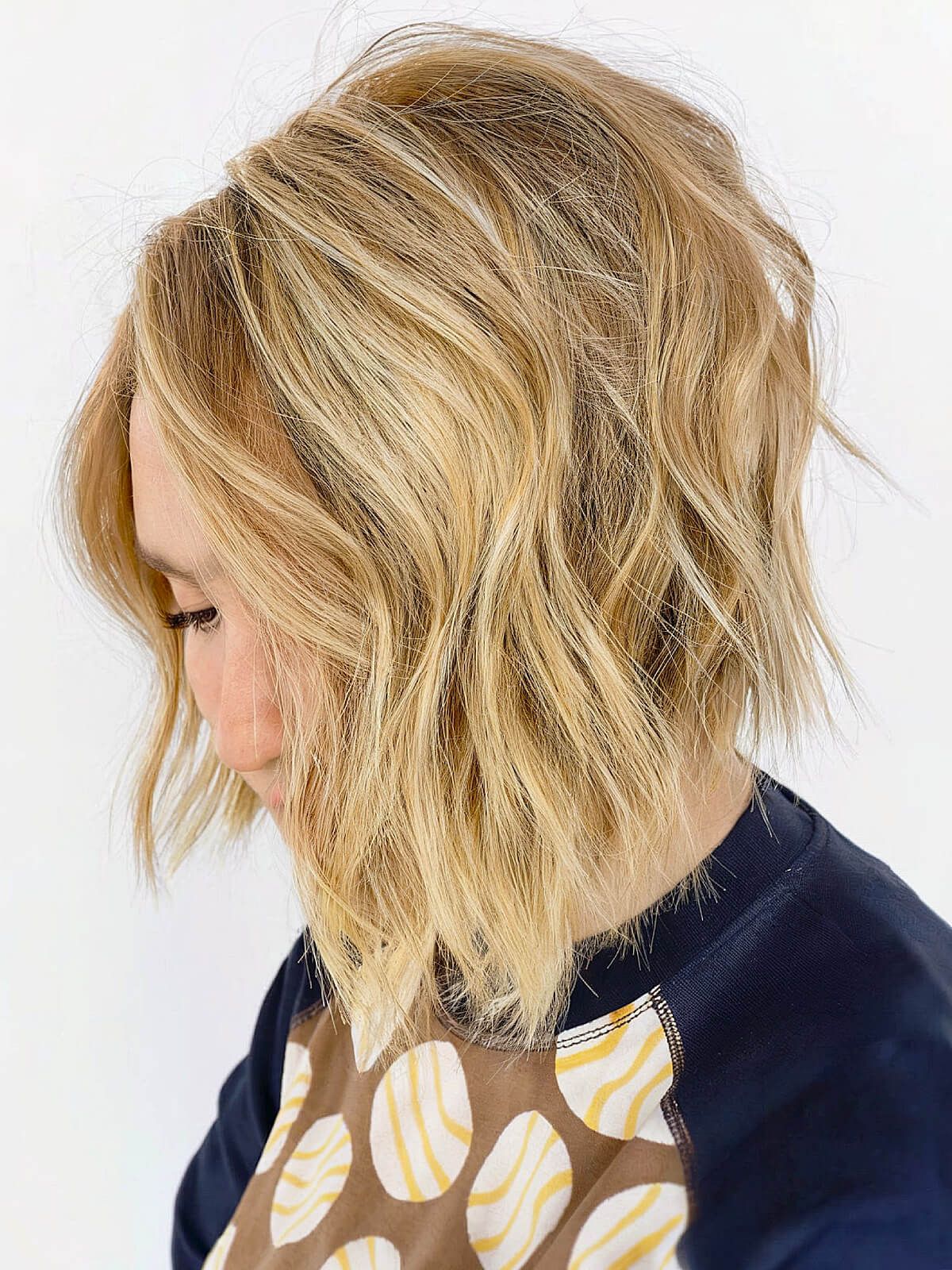 Light Blonde Textured Bob with Bangs Light Blonde Textured Bob with Bangs — Bob for Thick Hair