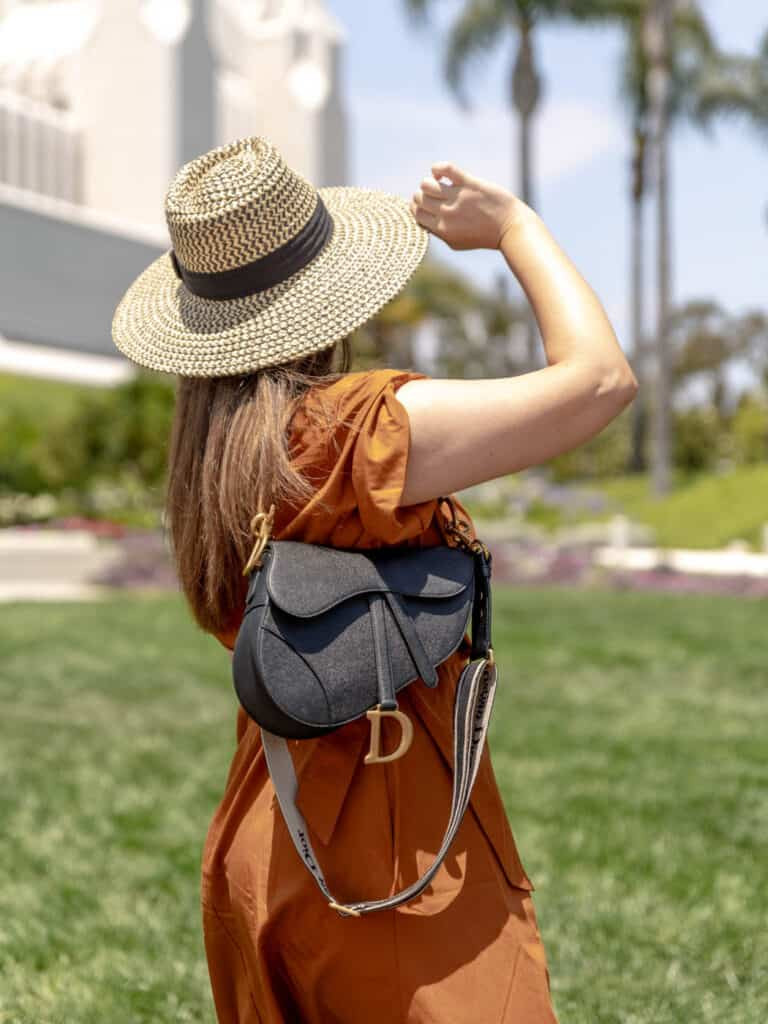 Outdoor Charm with an Orange Jumpsuit and Dior Saddle Bag Outdoor Charm with an Orange Jumpsuit and Dior Saddle Bag — Dior Bag Outfits
