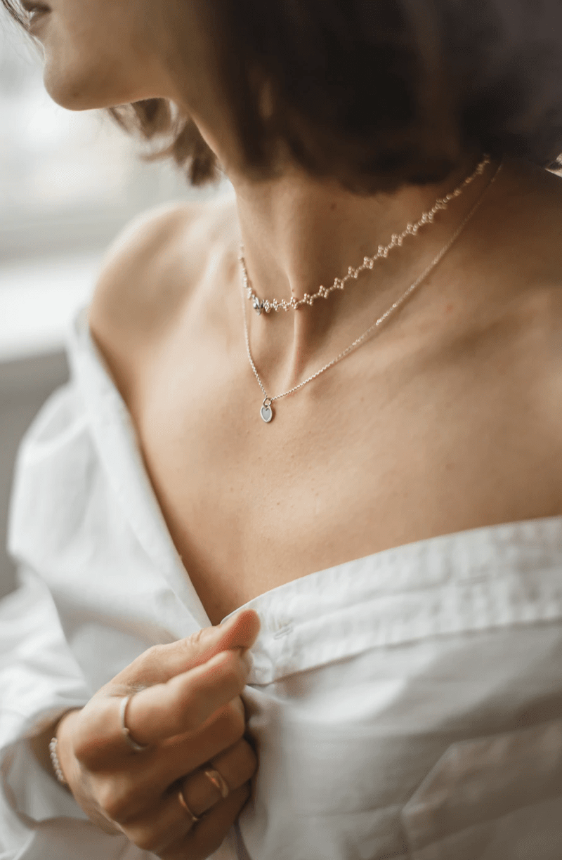 Casual Formal Outfit Idea — Pearl Jewelry