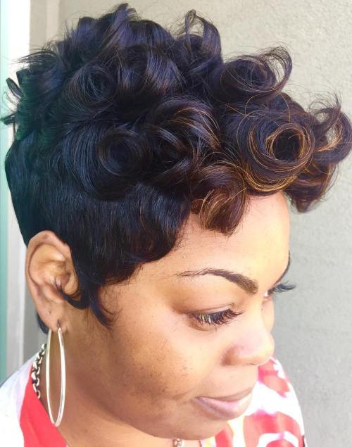 Sculpted Pixie with Finger Waves Sculpted Pixie with Finger Waves — Quick Weave Hairstyles