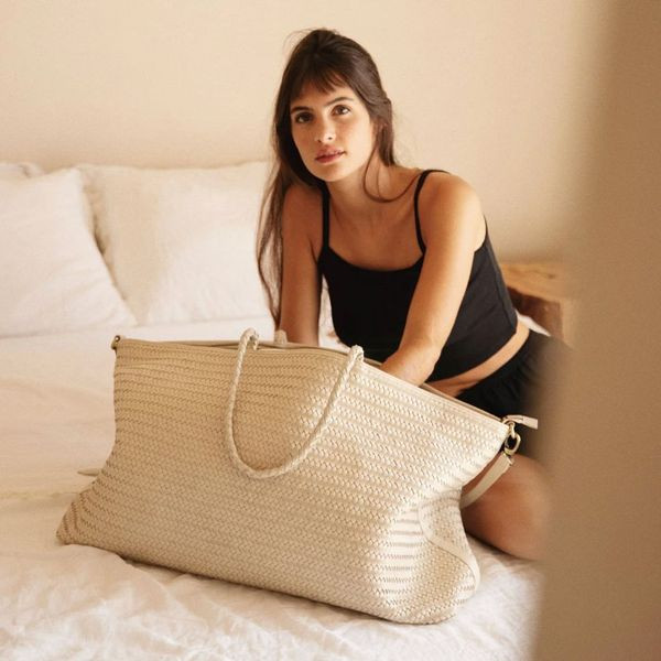 Oversized Woven Bag for Relaxed Weekends — Weekender Bags