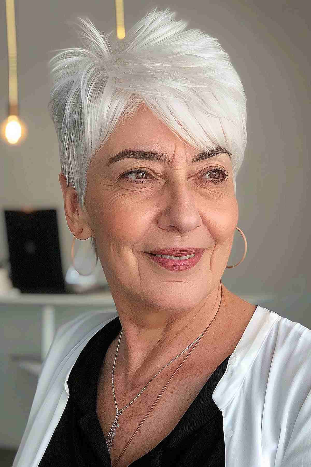 Icy White Blonde Cropped Pixie — Hairstyles for Short Hair