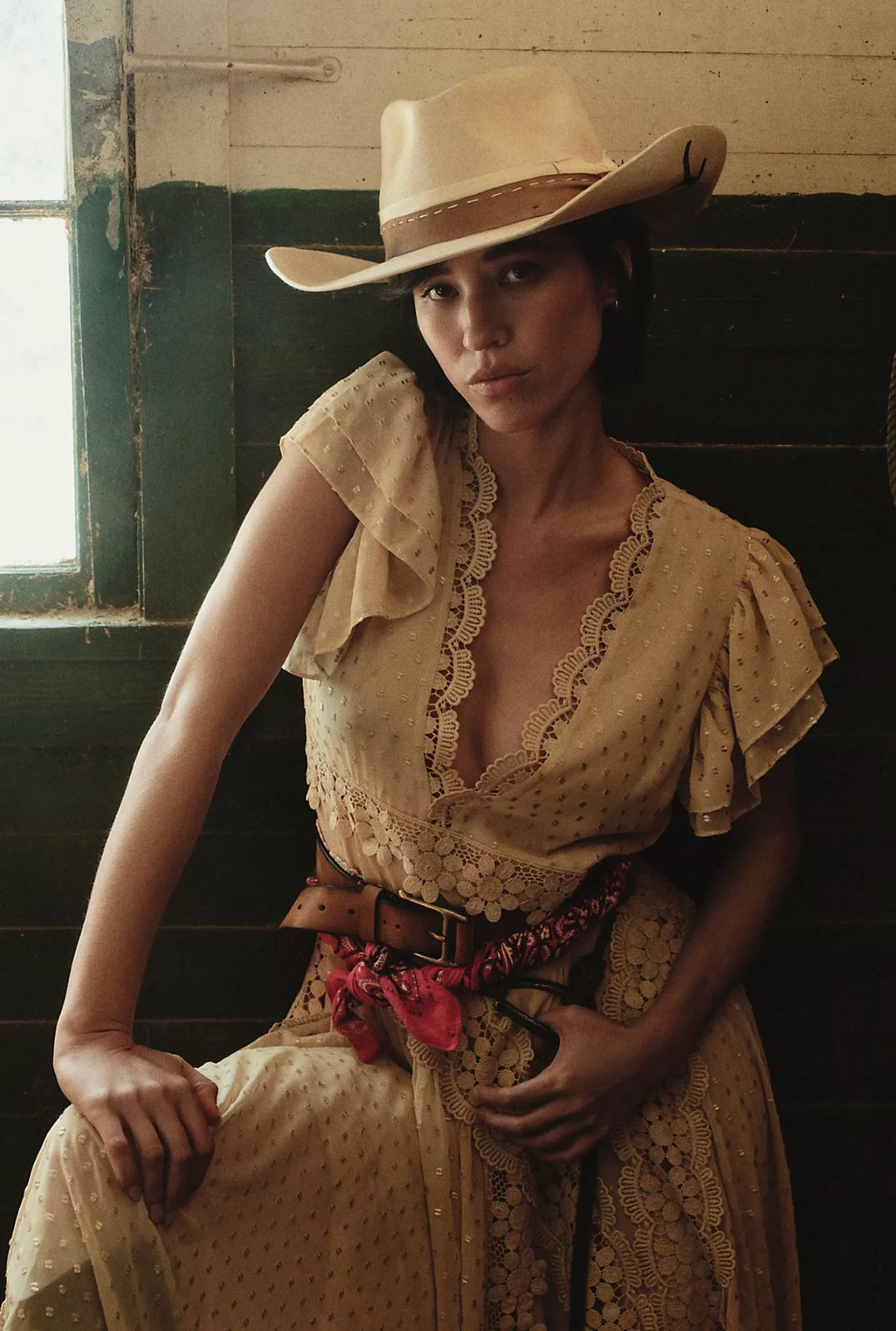 Cozy Cream Cardigan Meets Floral Midi Dress for a Western Day Out Cozy Cream Cardigan Meets Floral Midi Dress for a Western Day Out — Yellowstone Outfits