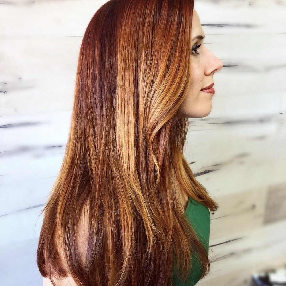 Natural Air-Dried Orange With Highlights Natural Air-Dried Orange With Highlights — Orange Hair