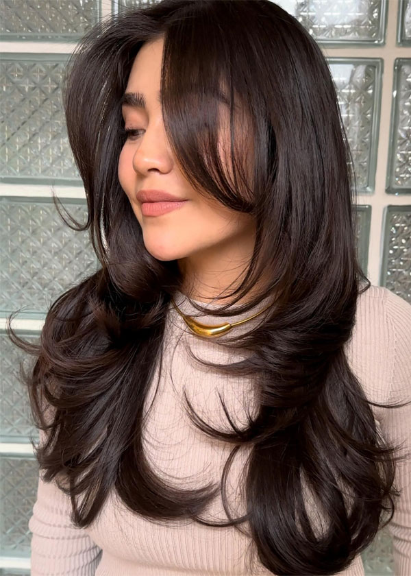 Butterfly Cut With Side Part — Butterfly Haircut Long Hair