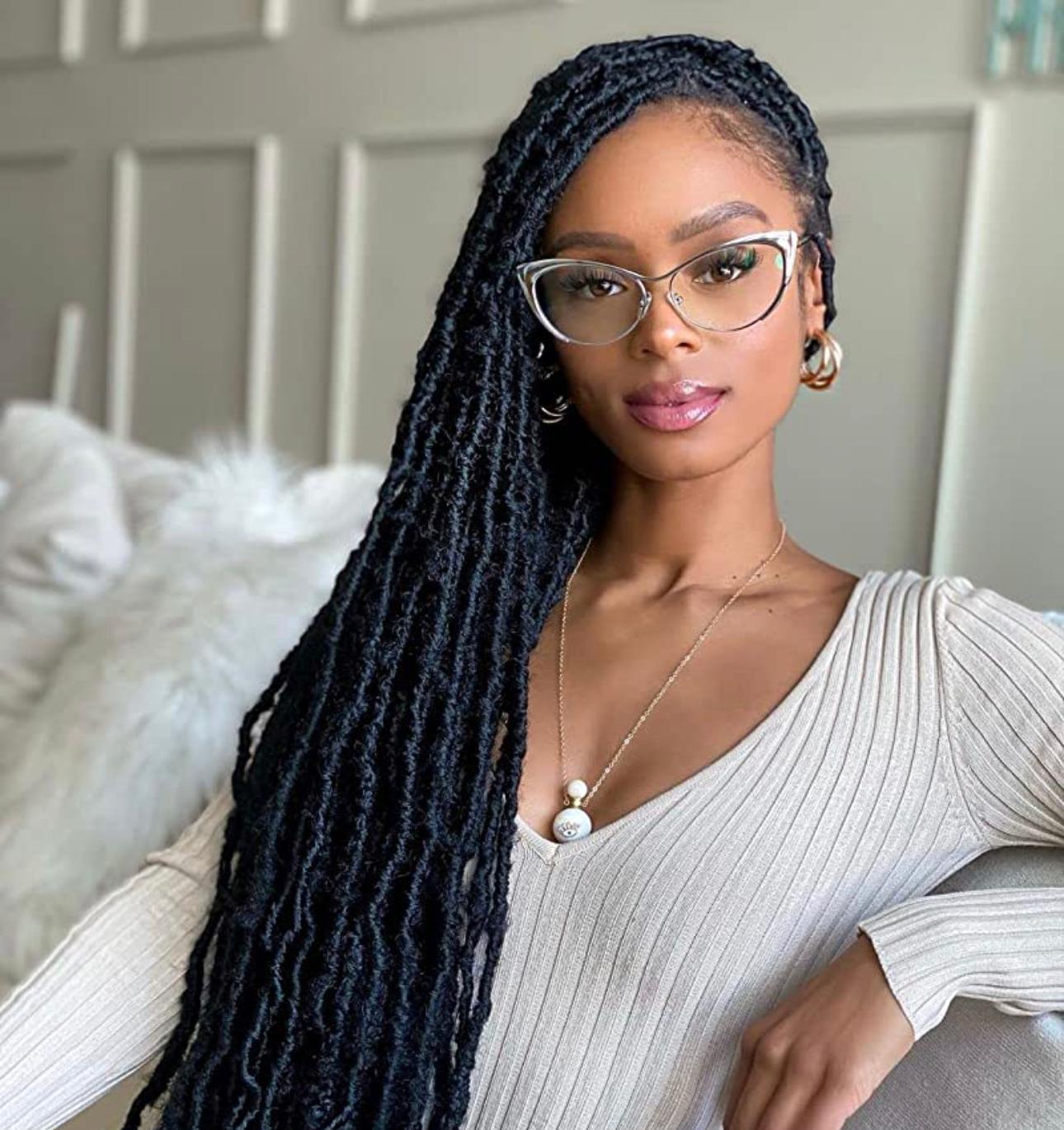 Thick Wavy Black Side-Parted Locs — Soft Locs