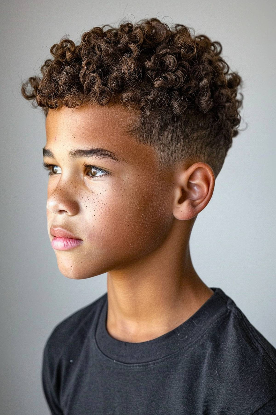 Curly Crop With Side-Swept Bangs Curly Crop With Side-Swept Bangs — Boys Haircuts