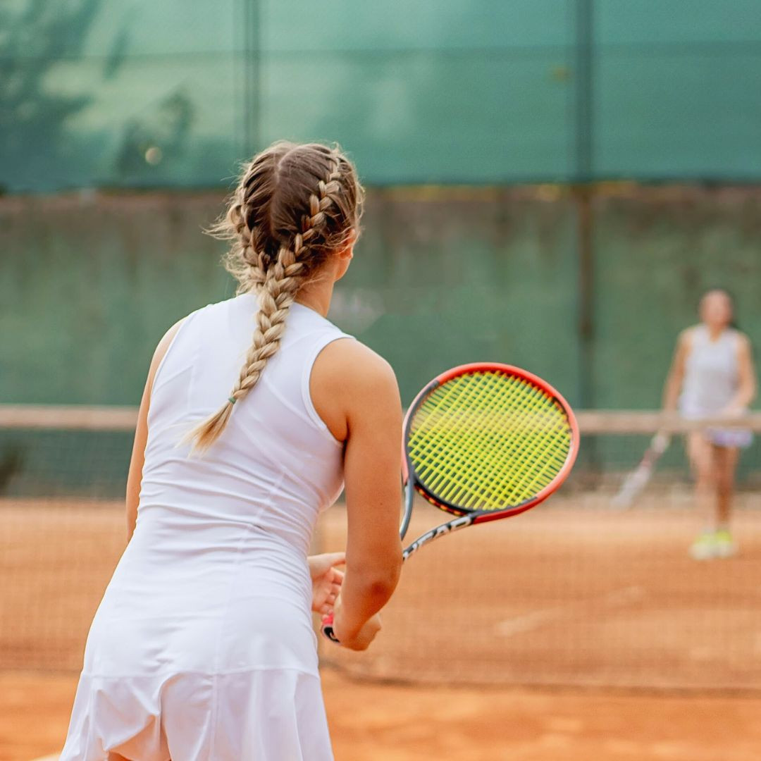 Neat Blonde Double Braids Neat Blonde Double Braids — Tennis Hairstyles
