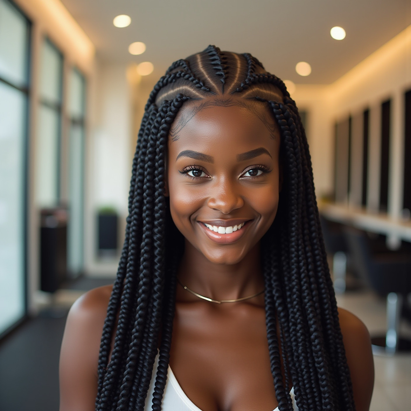 Precise Triangle Part Mid-Back Braids Precise Triangle Part Mid-Back Braids — Triangle Part Braids