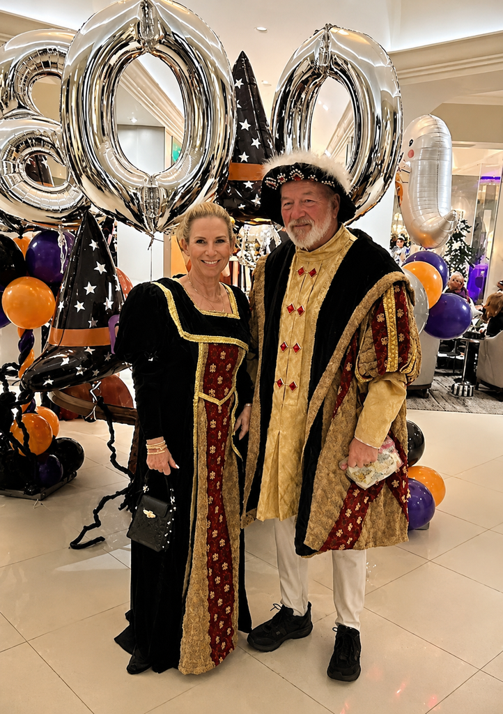Ornate Velvet Robe with Brocade Trim Ornate Velvet Robe with Brocade Trim — Broadway Outfits