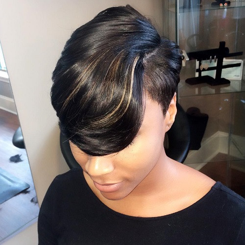 Layered Bob With Blonde Highlights Layered Bob With Blonde Highlights — Sew In with Leave Out