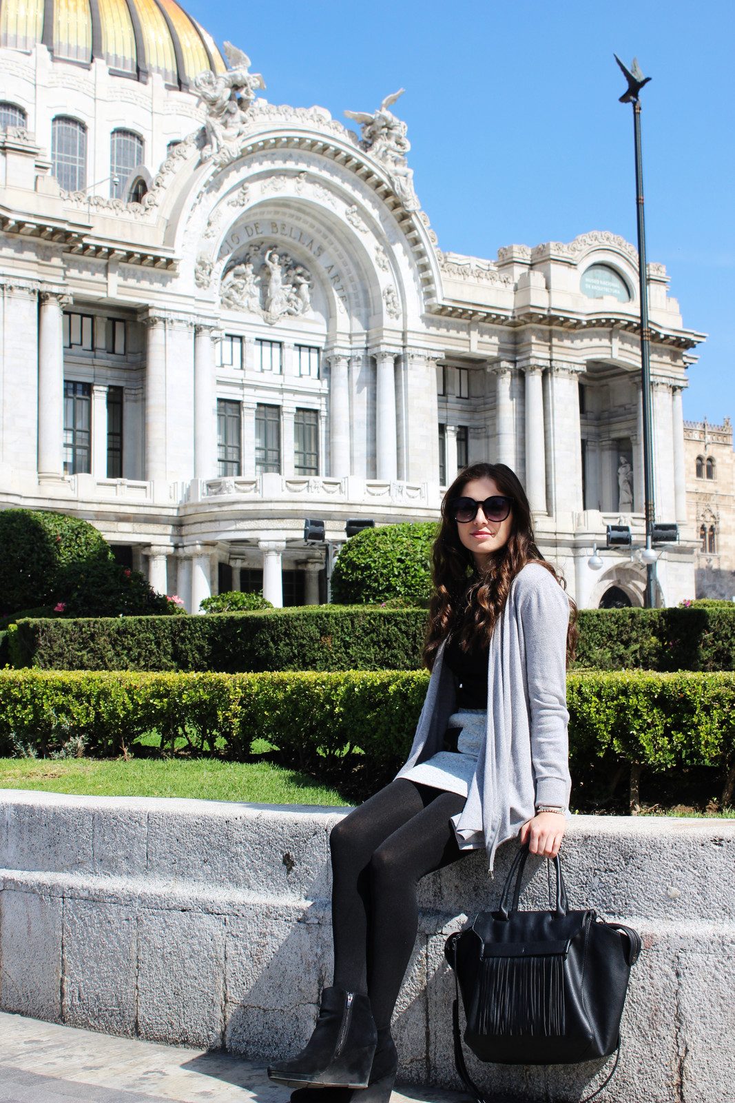 Grey Cardigan Layer for City Sightseeing — Mexico City Outfits