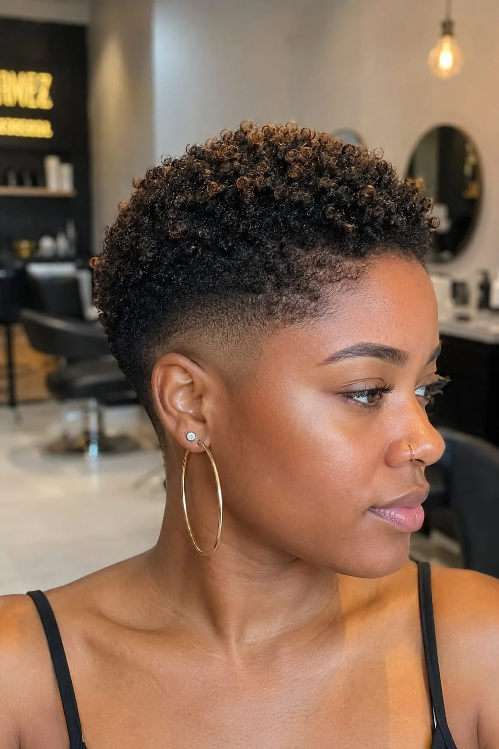 Tapered Cut Defined Curls — Afro Hairstyles