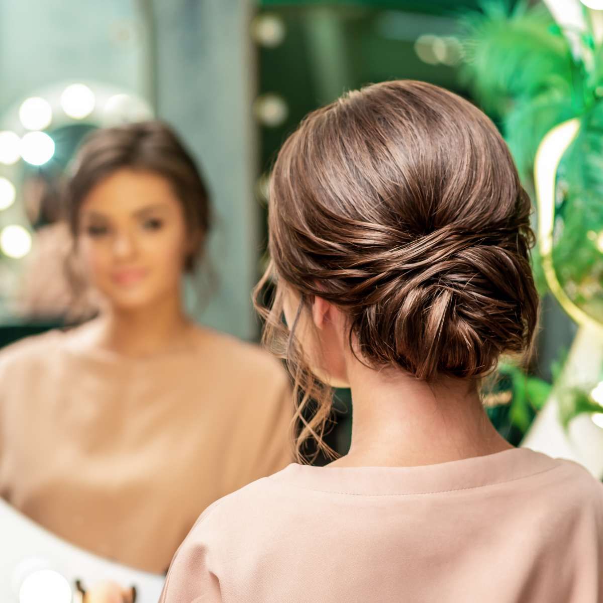 Elegant Brown Twisted Low Updo — Sweet 16 Hairstyles