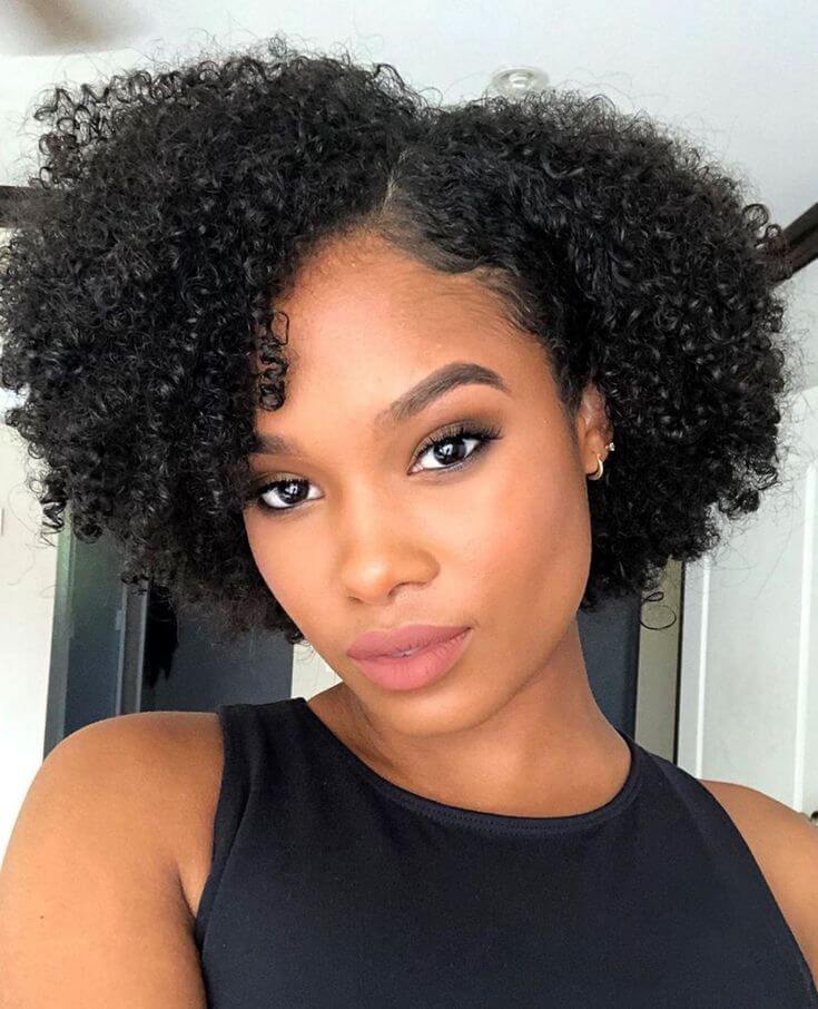 Coily Bob with Side-Swept Bangs Coily Bob with Side-Swept Bangs — 4B Hairstyles