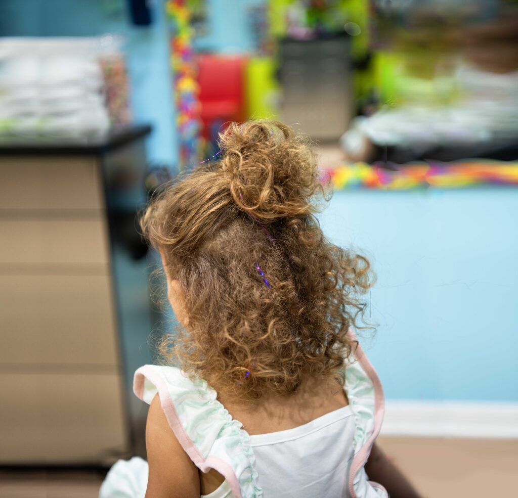 Messy Bun With Loose Curls Messy Bun With Loose Curls — Baby Girl Hairstyles