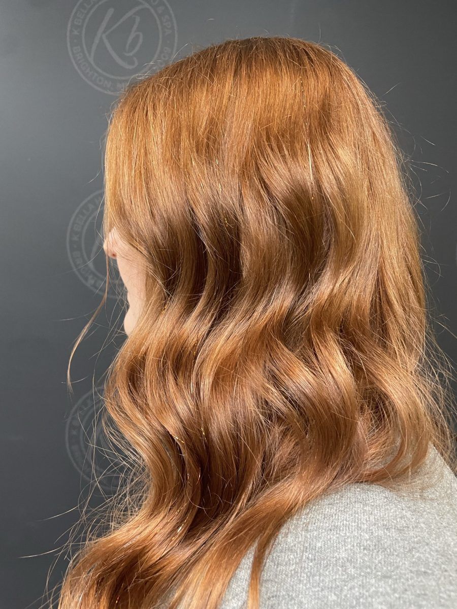 Visual Idea — A Side View Of Shoulder-Length — Hair Tinsel