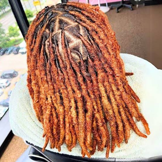 Mid-Back Wavy Thick Locs — Honey Blonde Locs