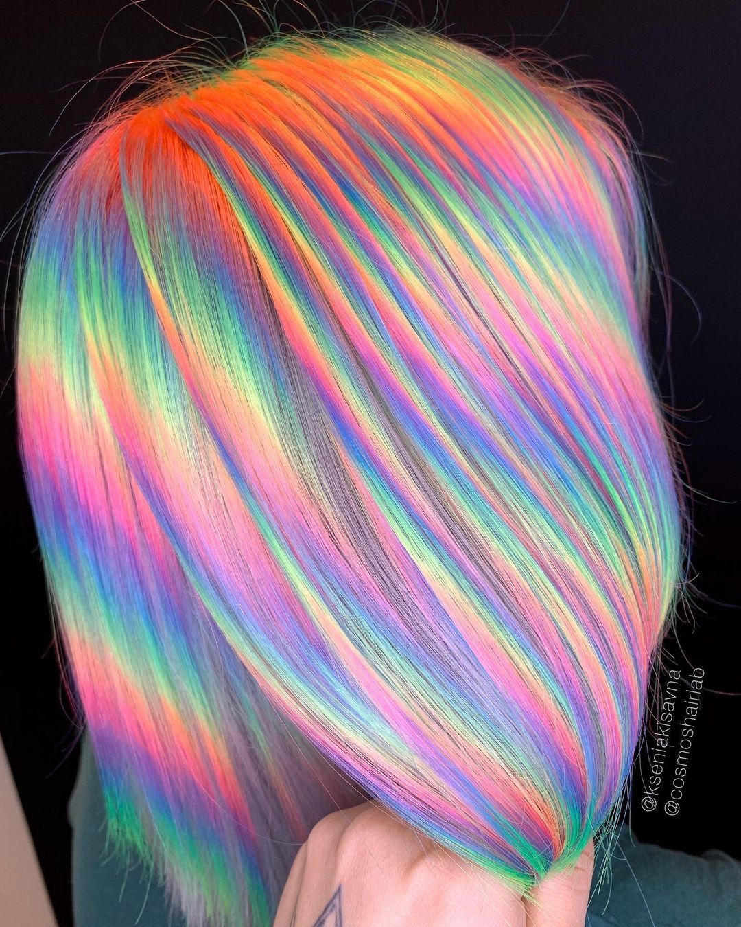 Chin Visual Idea Chin Visual Idea — Pastel Rainbow Hair