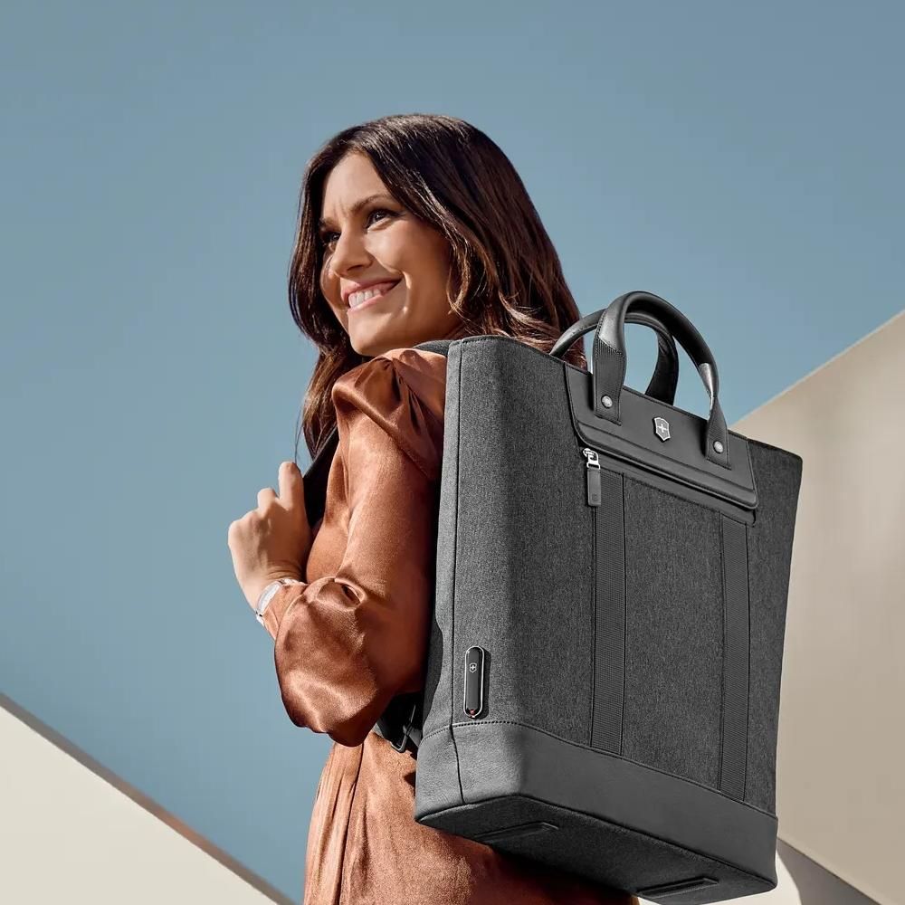 Charcoal Grey Tote for Evening Work Events — Laptop Bags for Women