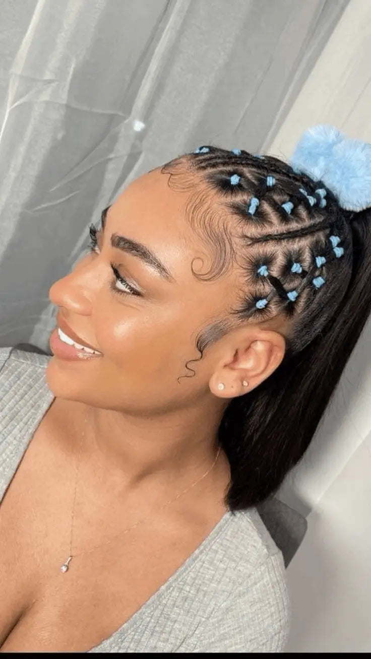 Criss Cross Braids into a Ponytail Criss Cross Braids into a Ponytail