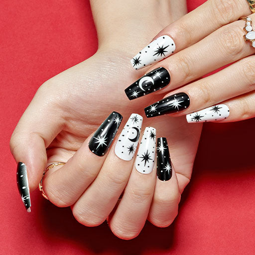 Any Visual Idea Any Visual Idea — Moon and Stars Nails