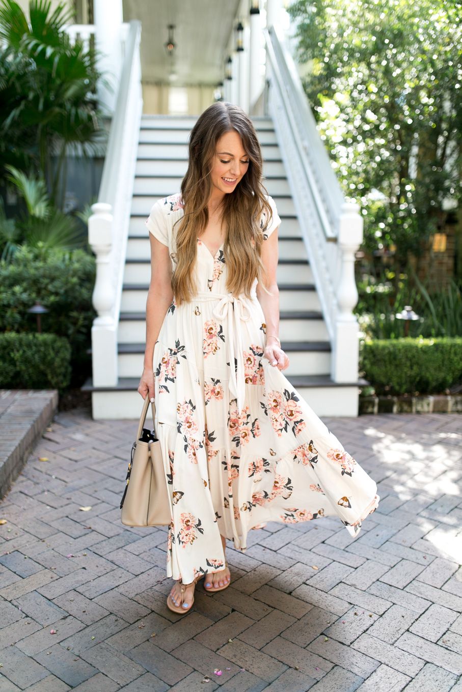 Floral Wrap Maxi Dress for Vacation Style — Charleston Outfits