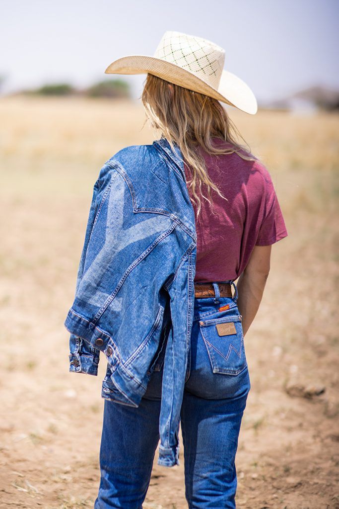 Denim Jacket and Maroon Tee for a Casual Western Ensemble Denim Jacket and Maroon Tee for a Casual Western Ensemble — Yellowstone Outfits