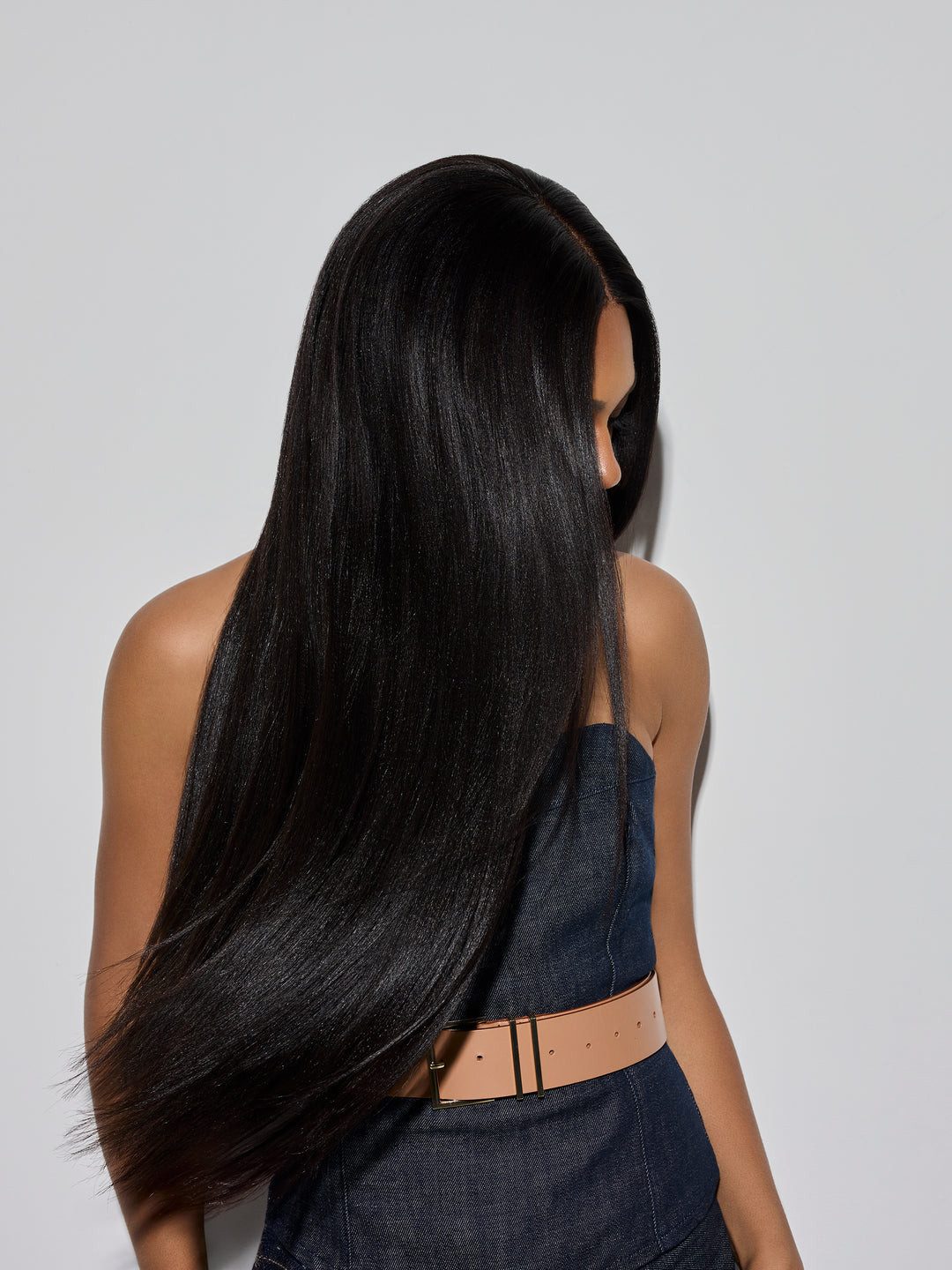 Mid-Back Straight Black Hair Mid-Back Straight Black Hair — Relaxed Hairstyles
