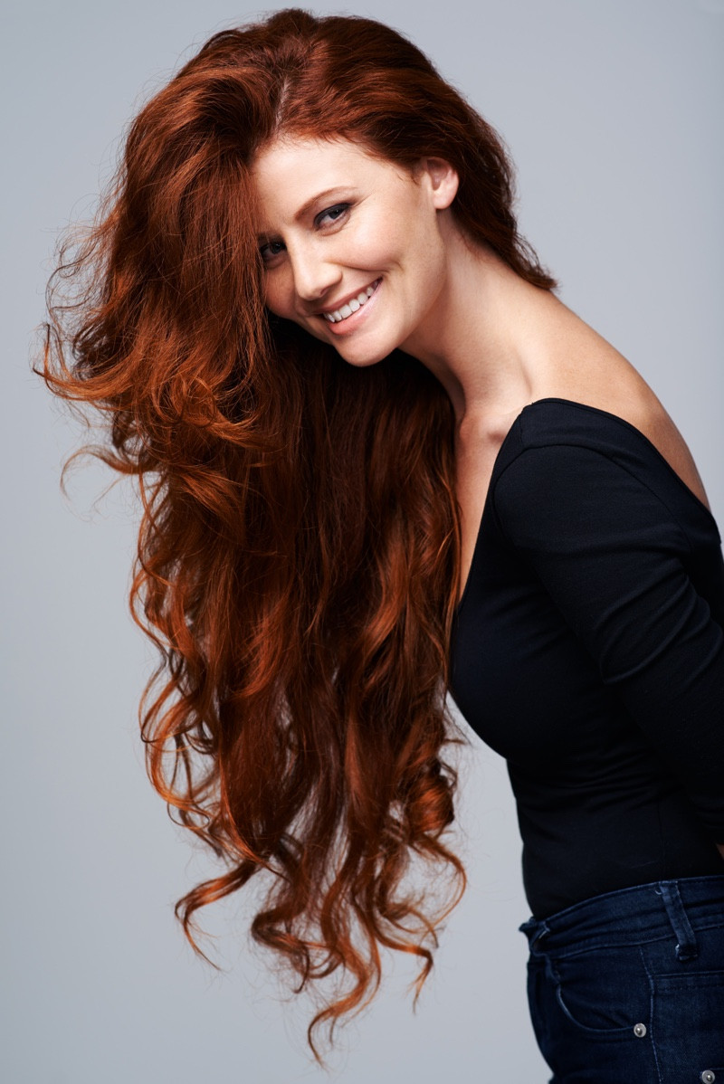 Deep Auburn Flowing Waves Deep Auburn Flowing Waves — Dark Auburn Hair